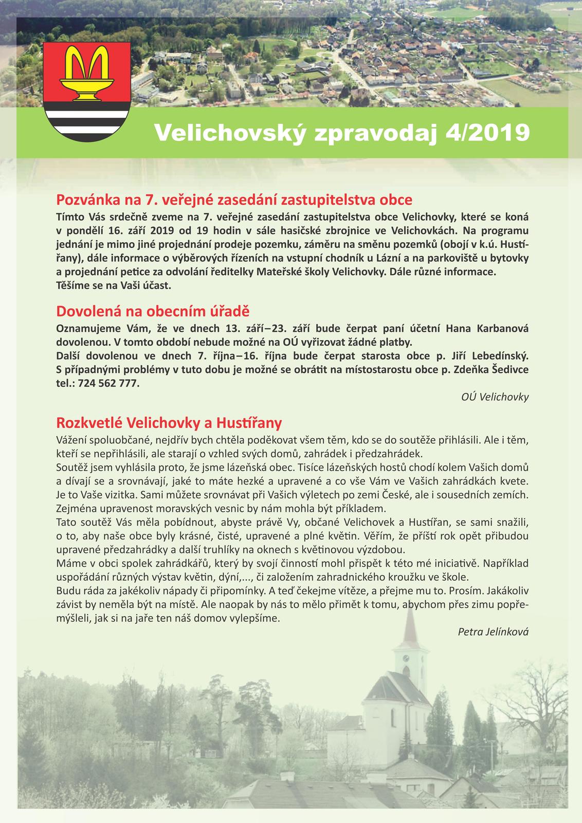 Velichovský zpravodaj 04-2019